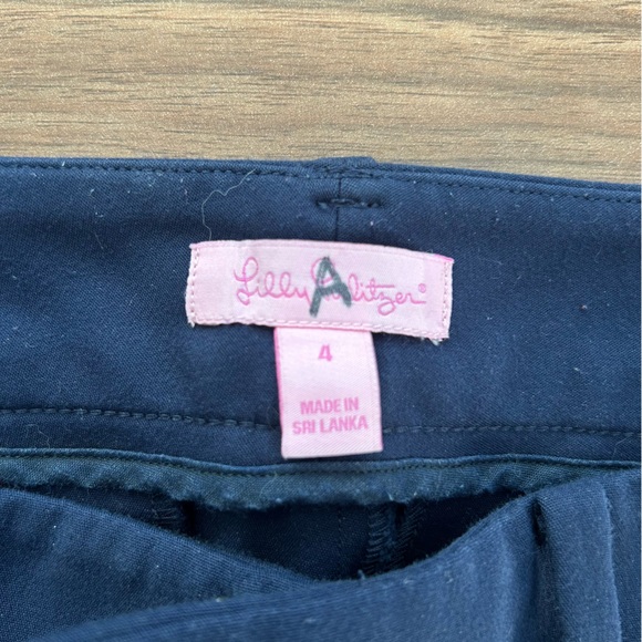 Lilly Pulitzer Navy Blue Chantal Stretch Dinner Pant - Picture 3 of 6